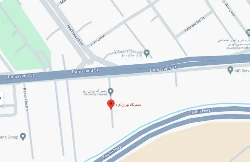 نقشه و مکان تعمیرگاه